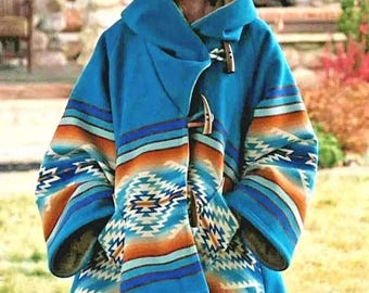 Beth Dutton Yellowstone Inspired Fleece Poncho: Women's Western Hooded Coat