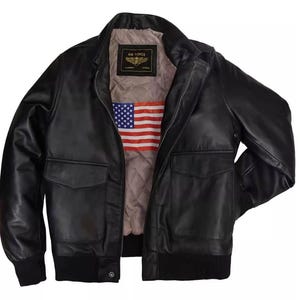 Handmade Sheepskin Leather A-2 Bomber Jacket: WWII Flight Style