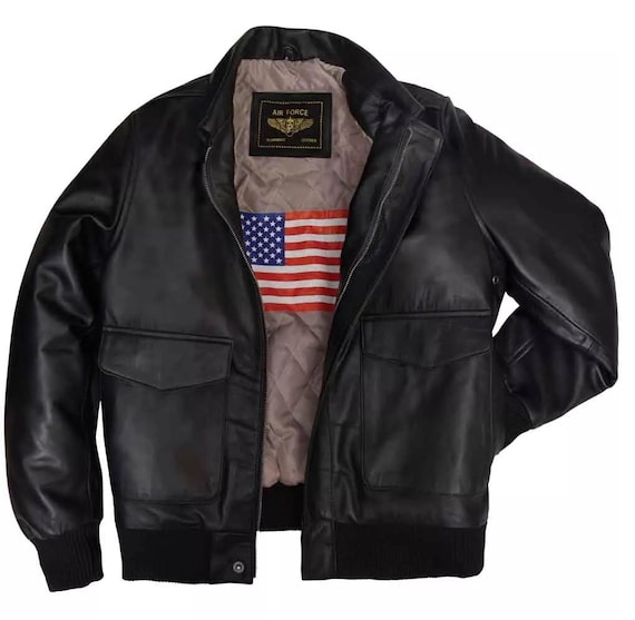 Handmade Sheepskin Leather A-2 Bomber Jacket: WWII Flight Style