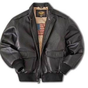 Handmade Sheepskin Leather A-2 Bomber Jacket: WWII Flight Style