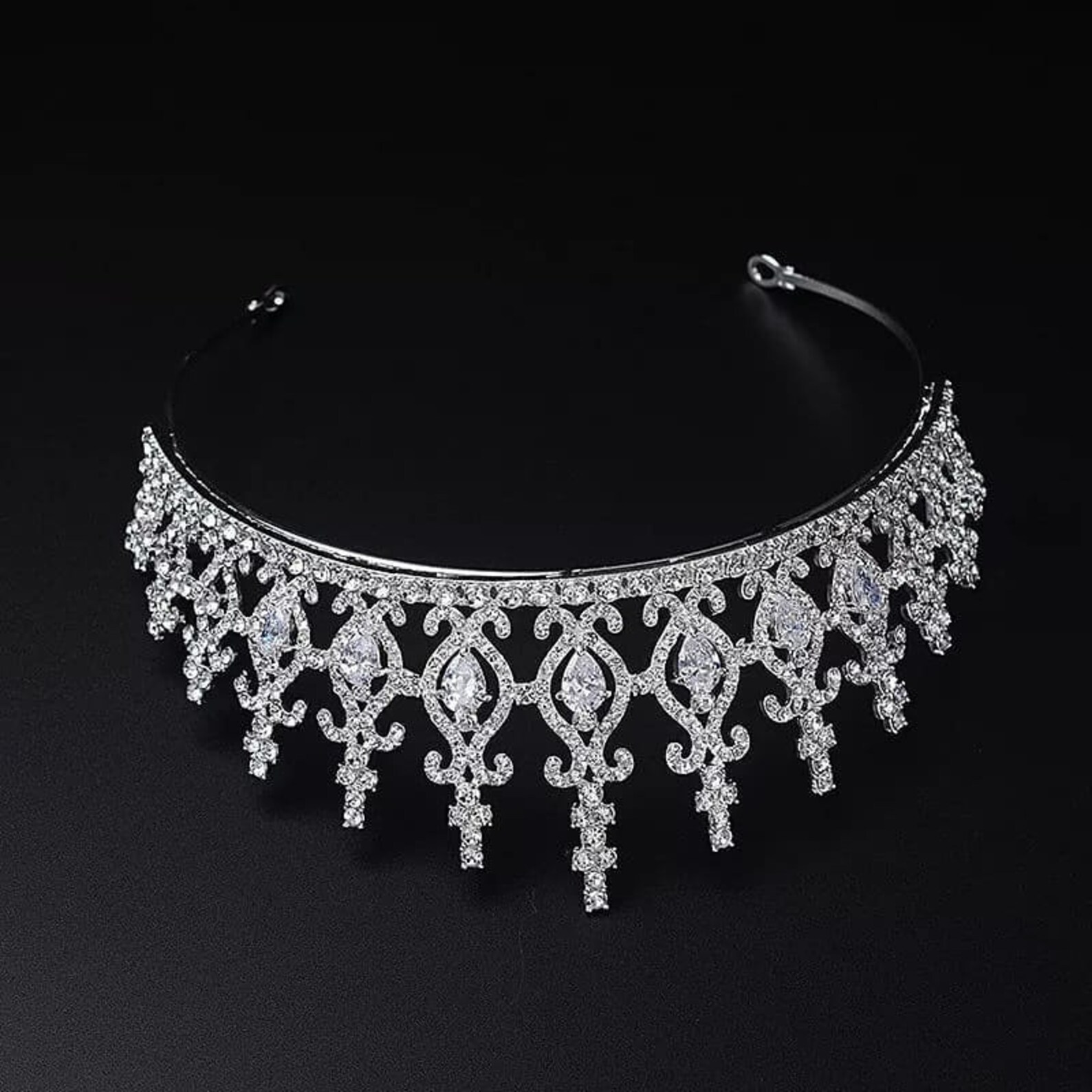 Silver Wedding Tiara Wedding Hair Accessories Wedding Etsy