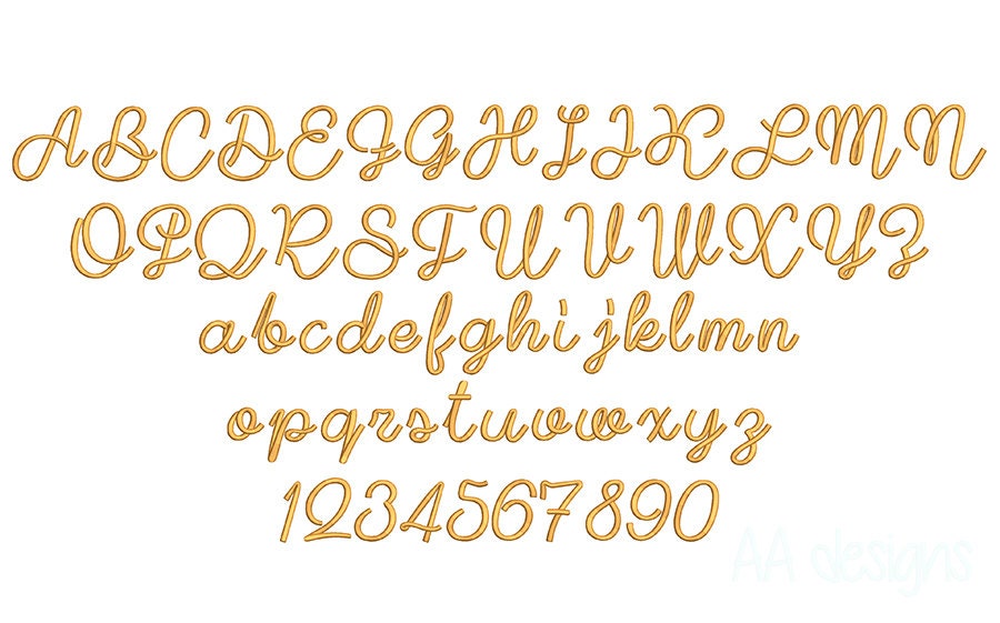 Script Puff Print Script 3D Puff for Embroidery. 3D Foam Script Text for Embroidery ...