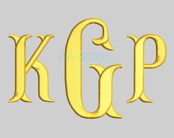 FishTail monogram embroidery digital font. Machine embroidery font. Digital font for embroidery. BX format included.