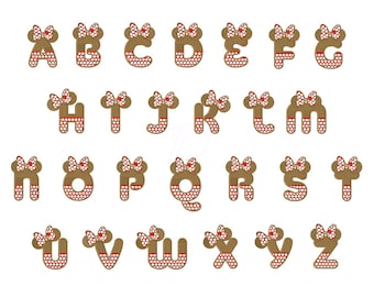 Mouse embroidery font. So cute embroidery alphabet for baby. BX format.