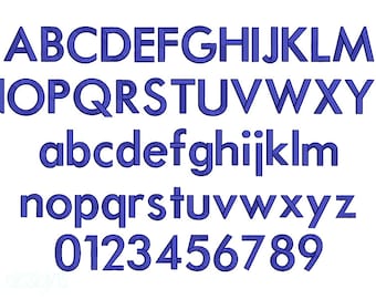 May include: A blue alphabet font with uppercase and lowercase letters and numbers. The font is bold and has a double outline.