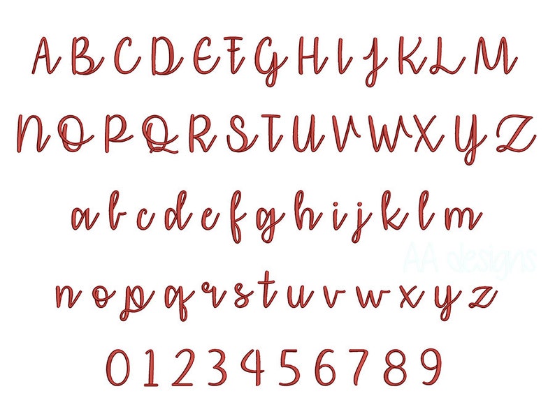Affection 3d Embroidery Font. Machine Embroidery 3d Puff Foam Alphabet ...