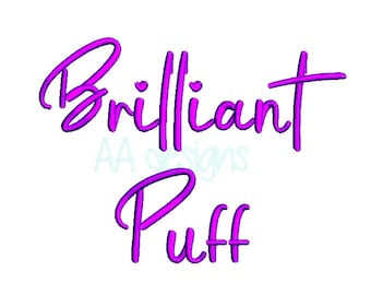 Brilliant 3Dpuff embroidery digital font. 3D puff embroidery font. Monogram font with foam. Amazing raised letters.