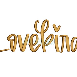 Lovebird embroidery digital font. Embroidery machine font. Embroidery font. Digital font. 5 sizes. BX format included.