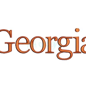 Georgia embroidery digital font. Georgia font. Embroidery font. Digital font for embroidery. BX format.