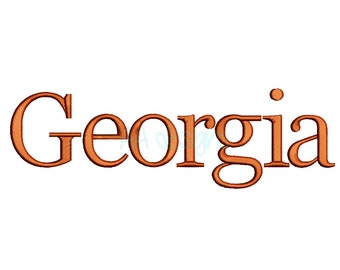 Georgia embroidery digital font. Georgia font. Embroidery font. Digital font for embroidery. BX format.