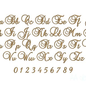 Cursive 3D Puff Font for Embroidery. Machine Embroidery 3D Foam ...