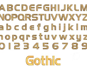 Gothic 3D puff embroidery font. Gothic 3D puff foam machine embroidery alphabet. BX format.