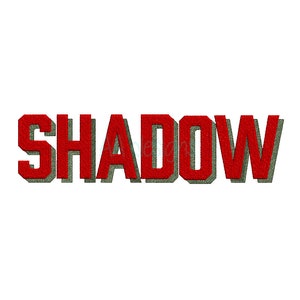 Prohib Shadow embroidery digital font. Machine embroidery font. The shadow font for embroidery. BX format included.