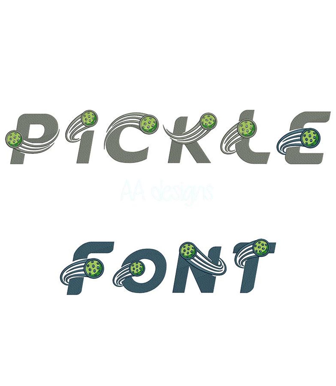 Pickleball Embroidery Font. Machine Embroidery Alphabet. BX Format - Etsy