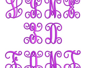 小枝フォントブロックモノグラムイニシャルアルファベット3Dふくらみ