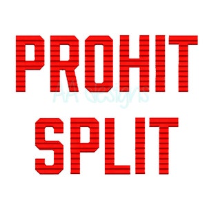 May include: Red and white striped text that reads "ROHIT SPLIT" in a bold, blocky font.