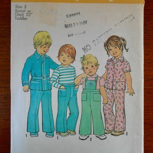 Vintage Simplicity 7408 Toddlers size 3 Unlined Jacket and Pants Uncut Sewing Pattern