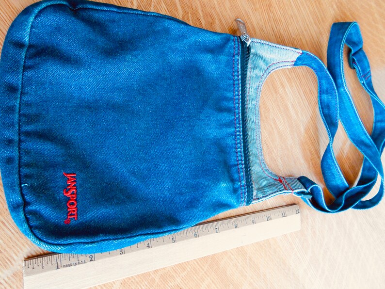 Vintage Jansport Denim Crossbody Bag