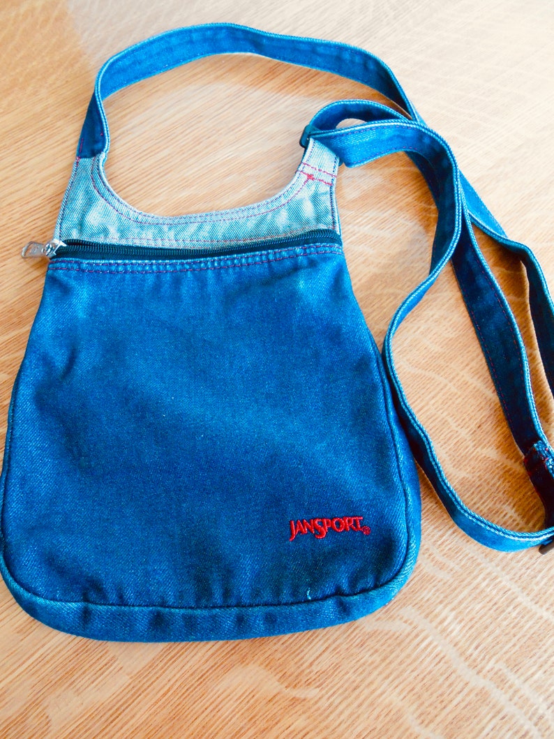 Vintage Jansport Denim Crossbody Bag