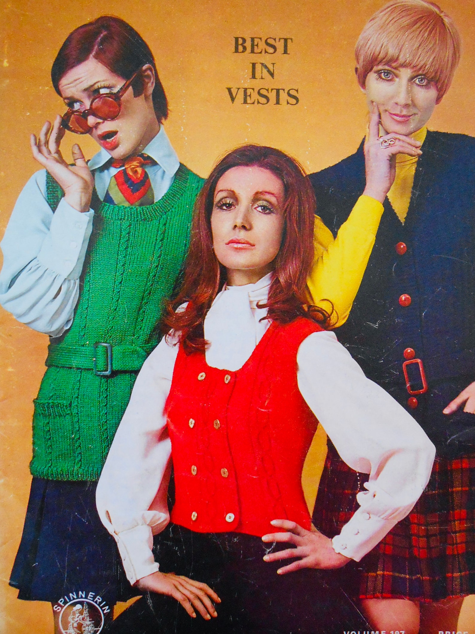 Vintage Spinnerin Yarn Knitted Vest Pattern Vol. 197 Etsy