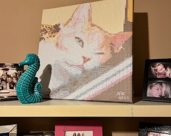 Personalized Pull Tab Pixel Wall Art | Turn any photo into digital pixel art made from Pull Tabs
