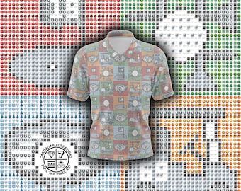 Dri Fit Golf Polo - Pull Tab Pixel Art