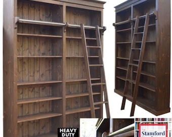 Solid Pine 8ft Tall Bookcase Adjustable Display