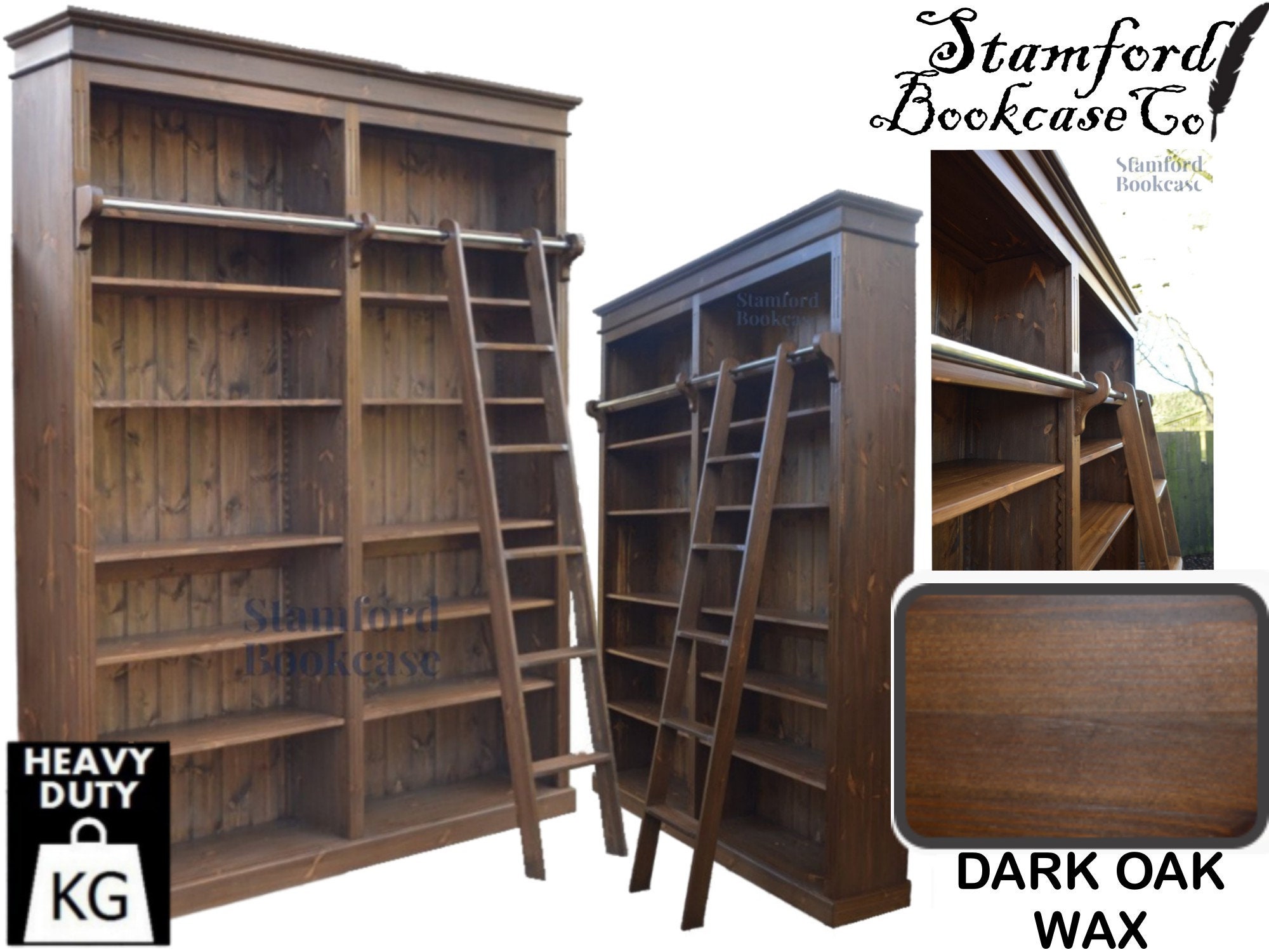 Dark on sale oak bookshelf