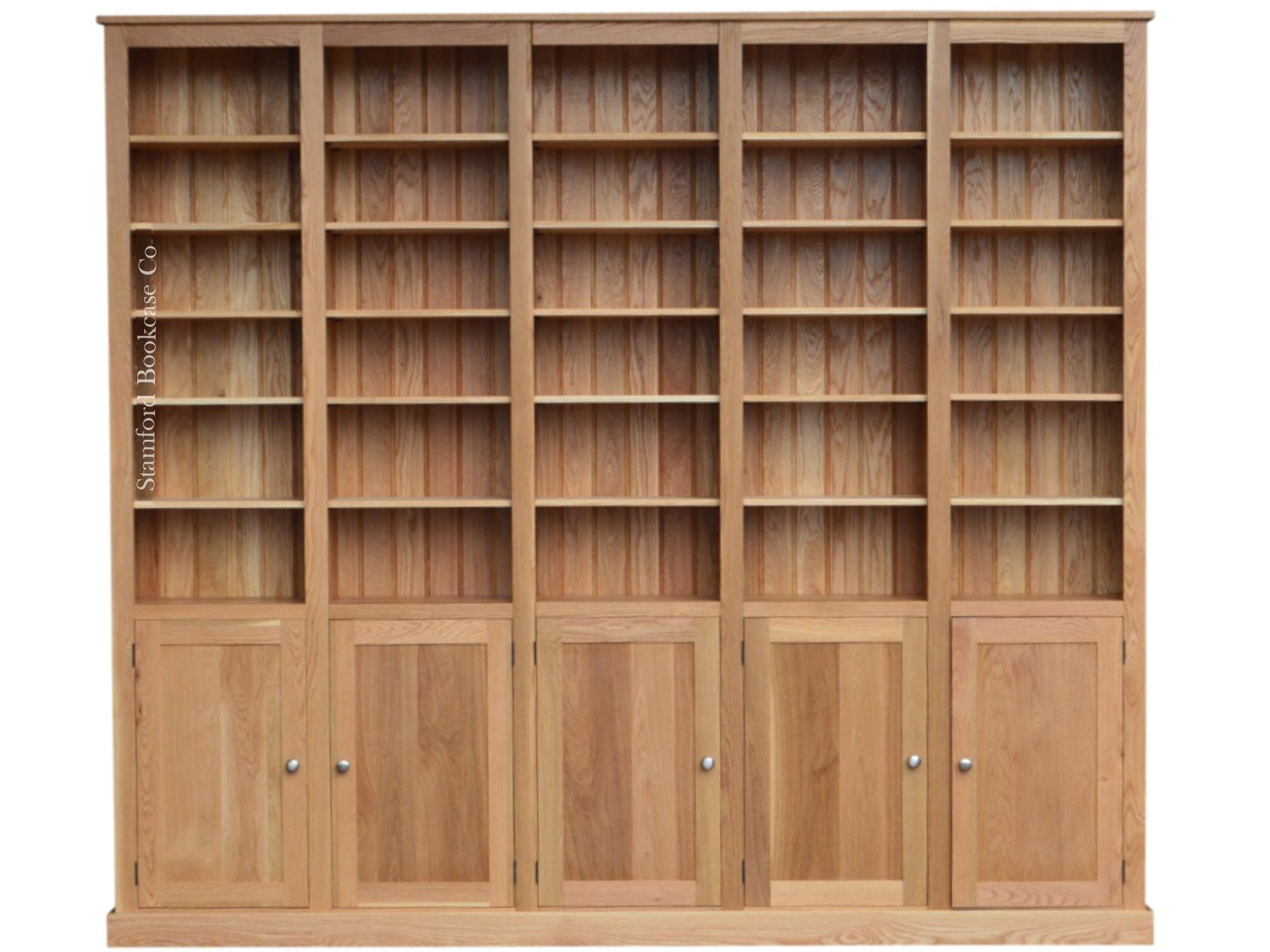 Contemporary 100 Solid Oak 8ft X 9ft Adjustable Display Library