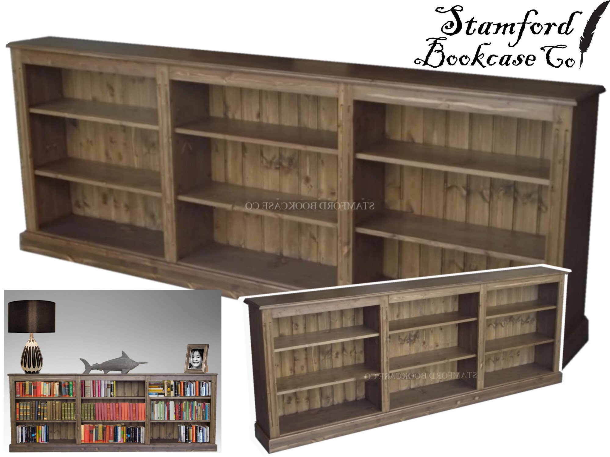 Wide bookshelf discount