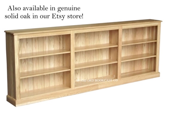 100 Solid Pine Wooden 3ft X 8ft Wide, 8 Ft Tall Bookcase
