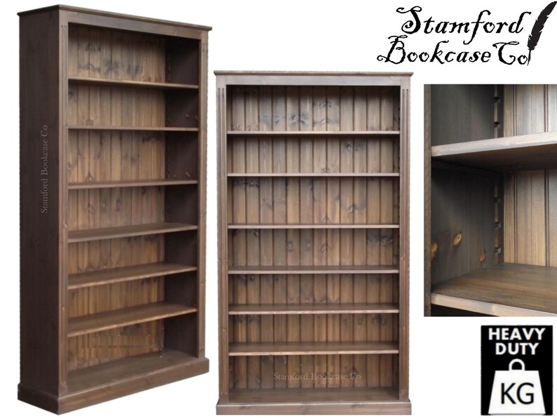 Solid Wood 7ft x 4ft Bookcase Heavy Duty Display Etsy