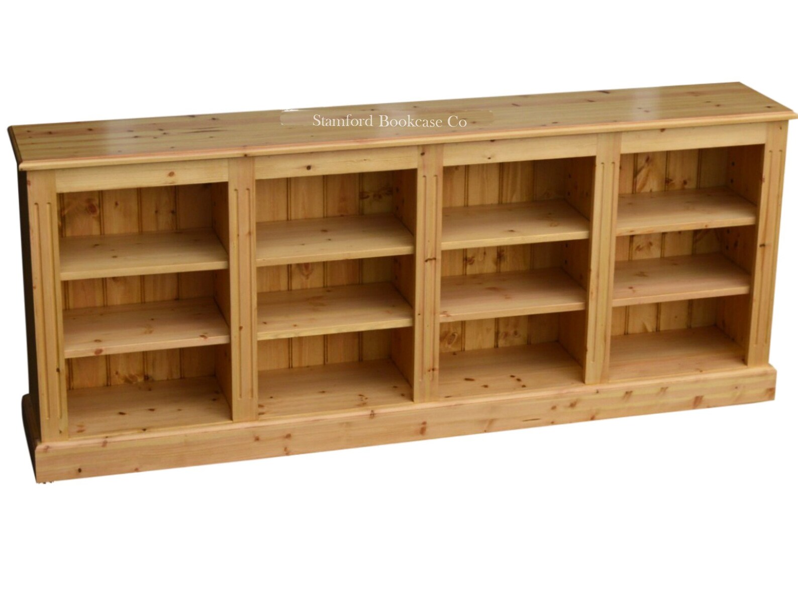 Solid Pine Wooden 6ft Wide Low Bookcase Adjustable Wide Etsy UK