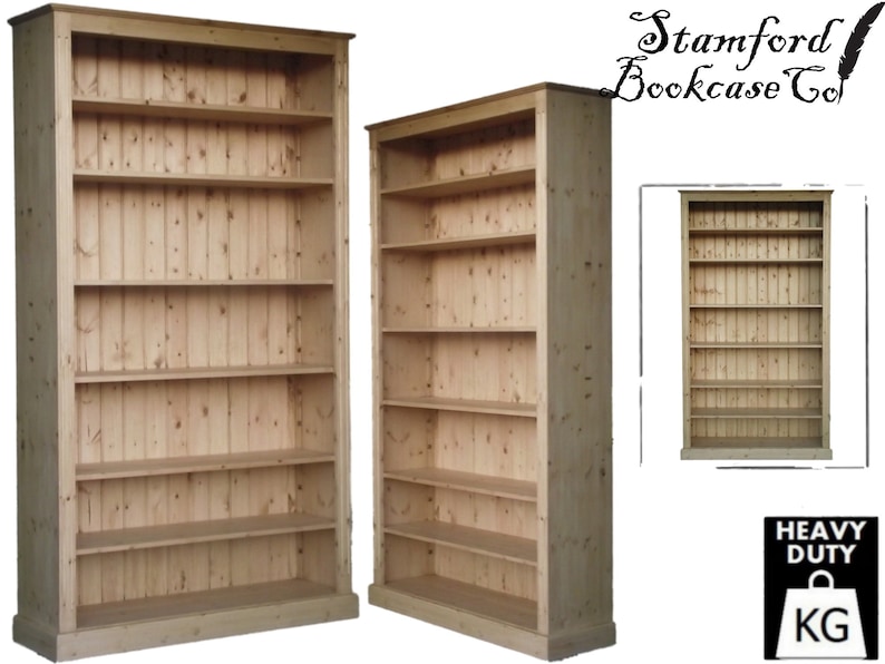 Solid Wood 7ft x 4ft Bookcase Heavy Duty Display Etsy