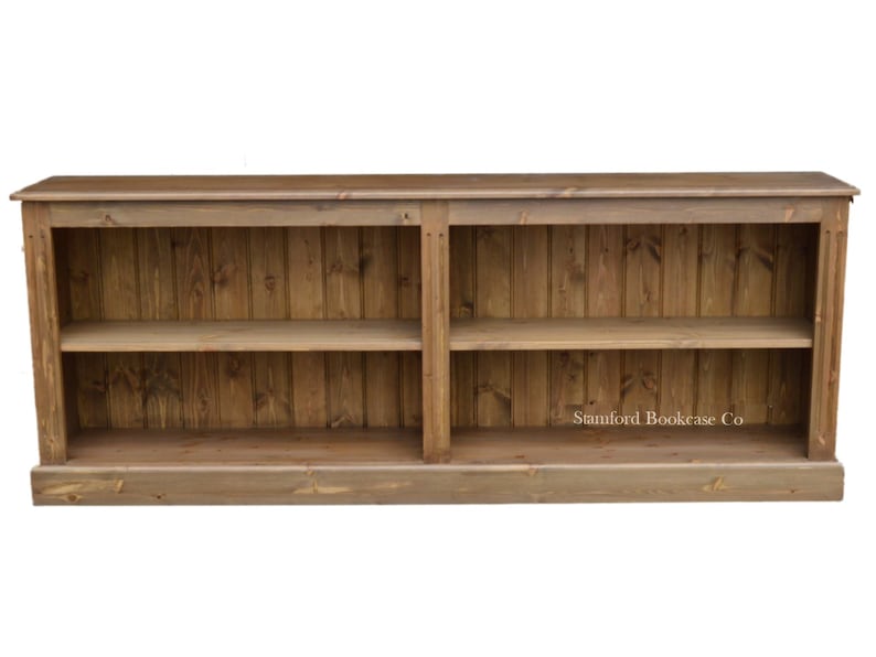 Solid Pine Wooden 2ft 6 X 6ft Low Bookcase Adjustable Etsy