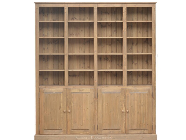 Solid Wood 7ft 6 X 6ft 8 4 Bay Library Bookcase Etsy