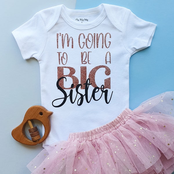 Pregnancy Announcement Baby Onesie/Bodysuit | I'm Going to be a Big Sister | Instagram Announcement | Big Sister T-Shirt