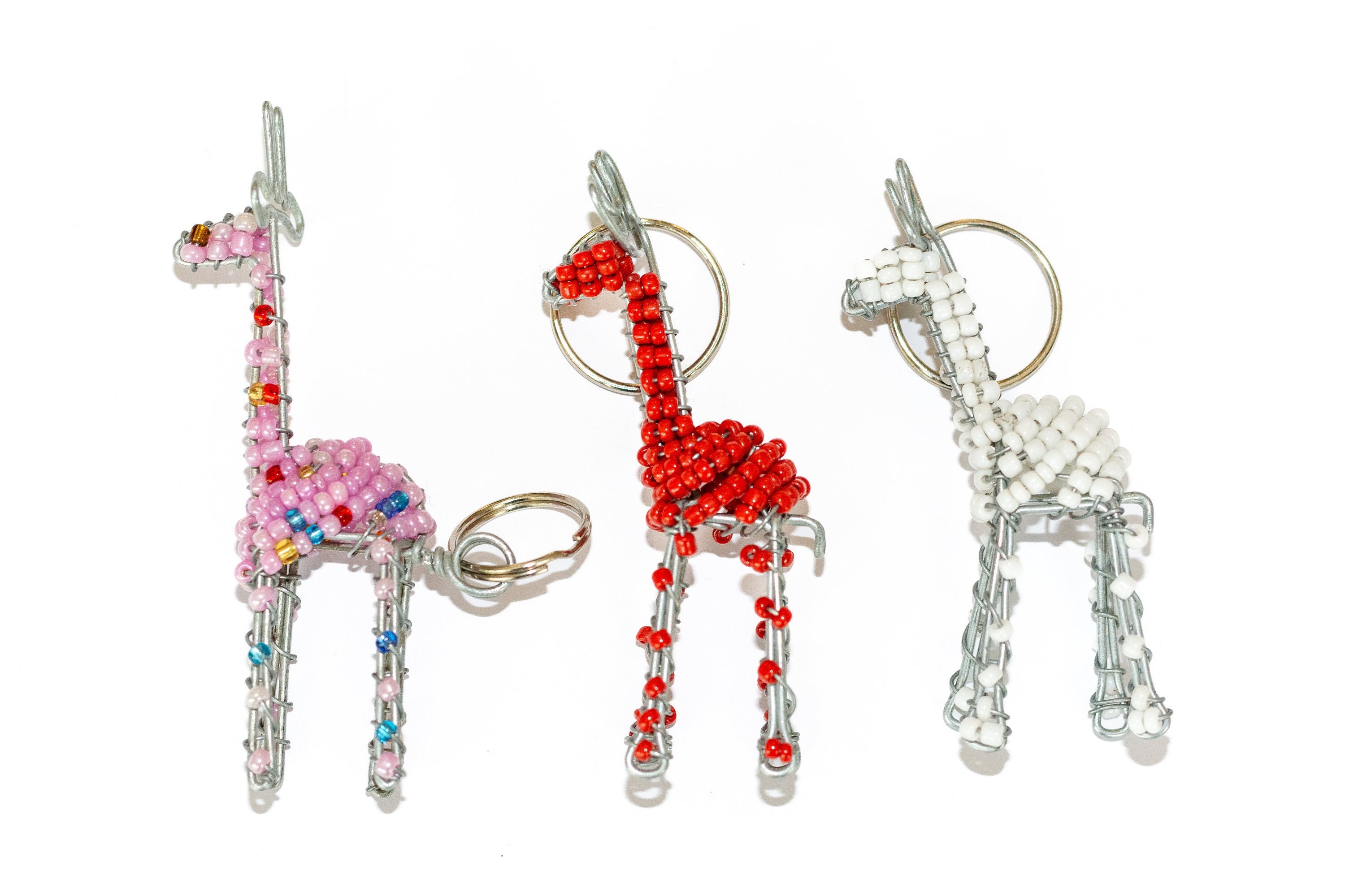 Beaded giraffe hotsell keychain