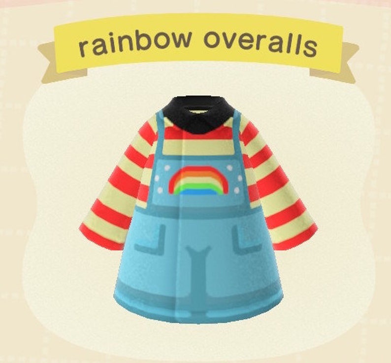 Animal Crossing New Horizons Rainbow Overalls Design Etsy