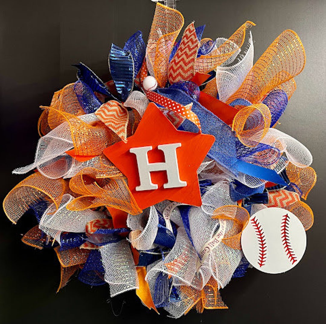 Houston Astros Wreath/team Wreath/ Sports Wreath Etsy