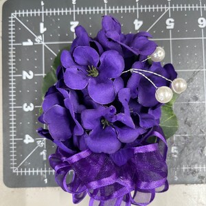 African Violet Corsage/Sorority Corsage/Ceremony Corsage/Purple Corsage/made to order corsage/crossing gift/DST gift image 10