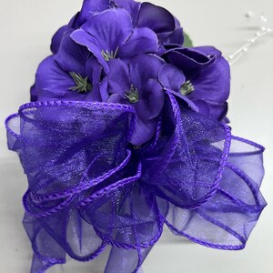 African Violet Corsage/Sorority Corsage/Ceremony Corsage/Purple Corsage/made to order corsage/crossing gift/DST gift image 9