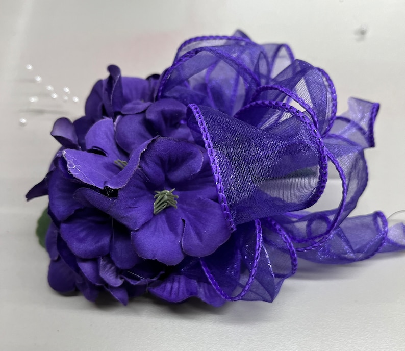 African Violet Corsage/Sorority Corsage/Ceremony Corsage/Purple Corsage/made to order corsage/crossing gift/DST gift image 6