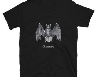Gothic short sleeve vintage bat shirt