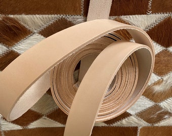 Leather straps, bare leather belt straps, leather shield circumference, dog leash 60-210 cm, width between 2 - 7 cm, natural vegetable tanned, suitable for punching