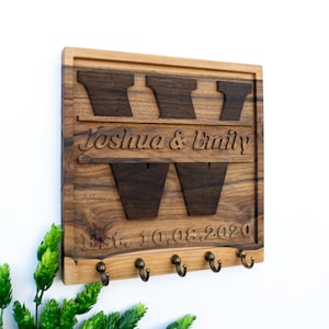 Key Hooks for Wall, custom key holder, personalized key holder, wall key holder, key holder for wall, key organizer, key rack for wall