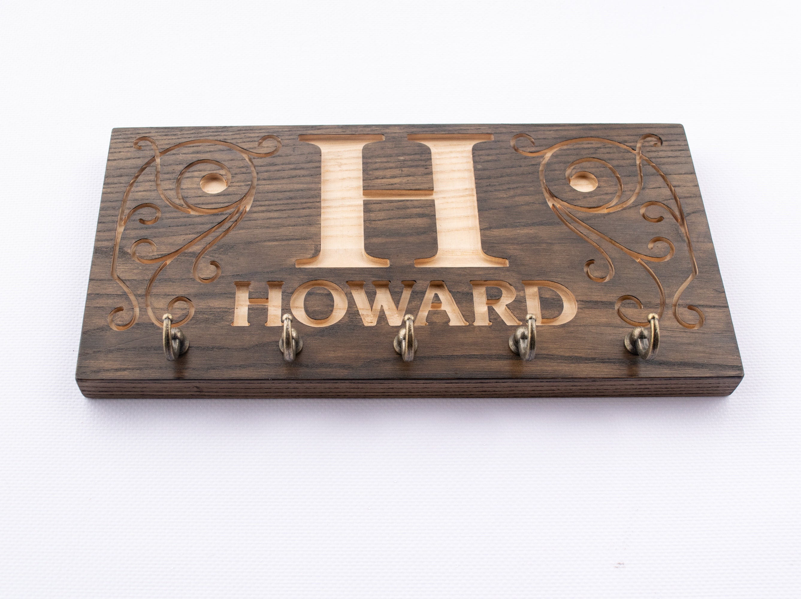Key Rack Wall Key Holder Carved Wood Wall Art Personalized Etsy UK