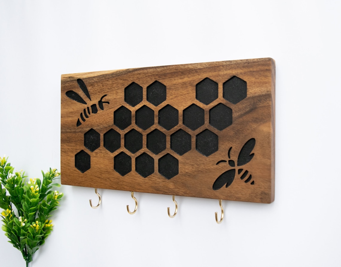 Wall Decor Wood Hexagon Decor Hexagon Etsy