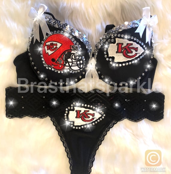 Kansas City Chiefs Bra Setkansas City Chiefs Lingeriekansas Etsy