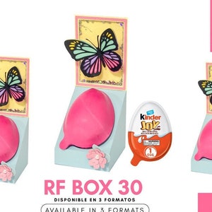 RF BOX 30 - Modello Kinder Joy Egg box - NON include il design fotografico - Modello vuoto - Svg - Pdf - Studio